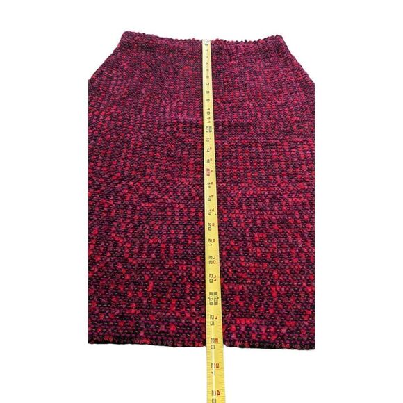 St John Collection Boucle Knit Skirt Marie Gray Sz 10 USA Made Red Purple Black - Picture 5 of 6